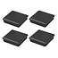 ProPlus Vierkante insteekdoppen - 60 x 60 mm - zwart - set van 4