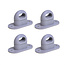 ProPlus Draaisluiting ovaal oog - kunststof - grijs - 37 x 20 mm - 4 stuks