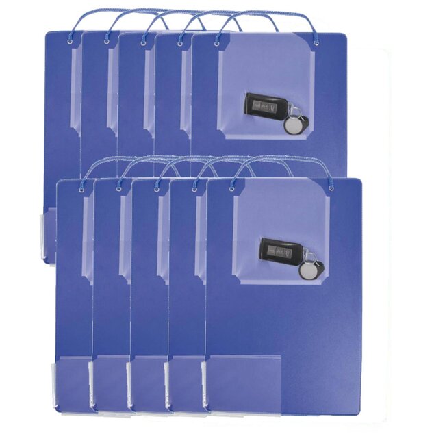 ProPlus Werkordermap - A4 - Inclusief draagkoord en sleutelvak - Blauw - 10 stuks