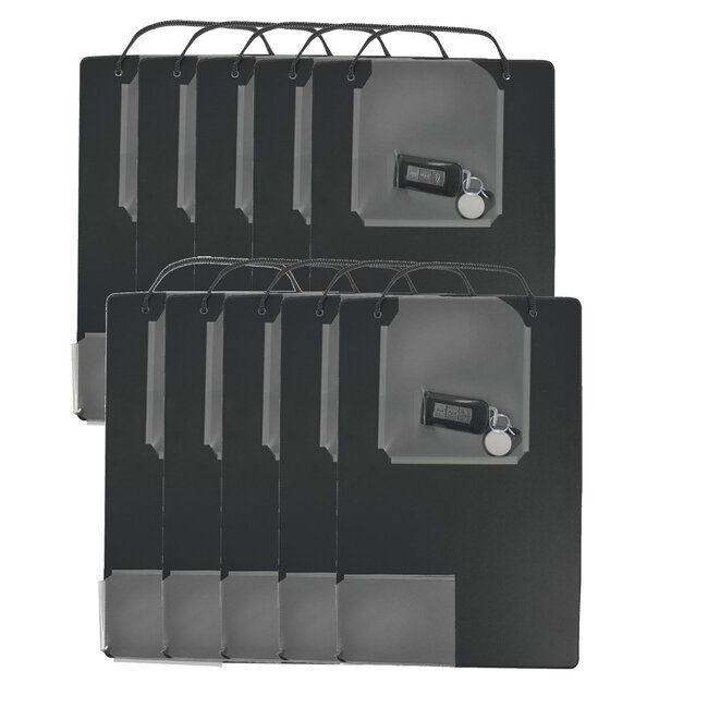 ProPlus Werkordermap met sleutelvak - A4 - Zwart - 10 stuks - Slijtvast kunststof