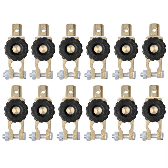 ProPlus Accupoolklem met stroomonderbreker - Ø 17,5 mm - Min pool - 12 stuks