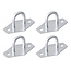 ProPlus Ronde zeilringen - staal - 14 x 22 mm - set van 4 stuks