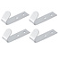 ProPlus Schroefbare haak - staal - 72 x 21 mm - set van 4