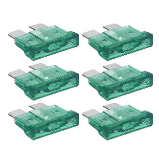 ProPlus Steekzekeringen - 30 Ampère - Groen - 6 stuks - Voor auto en vrachtwagen