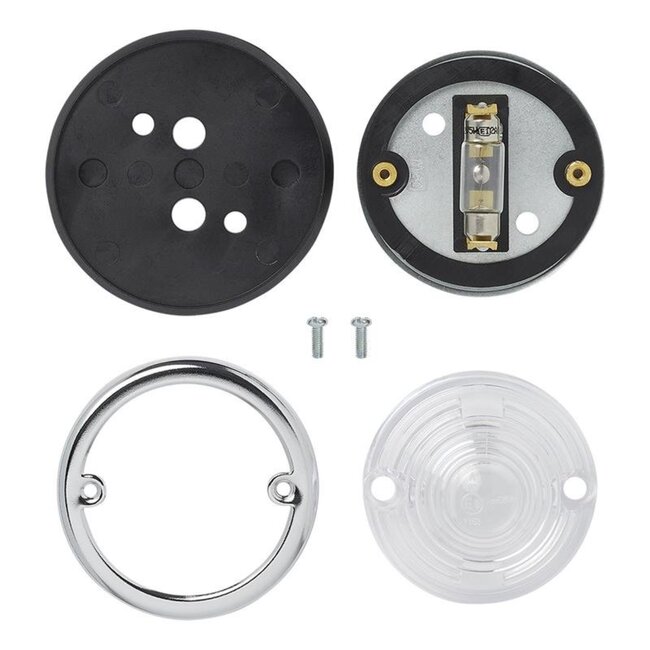 Benson Zijlamp Markeringslamp - Ronde Set - 70 mm - Wit - Inclusief Lampjes