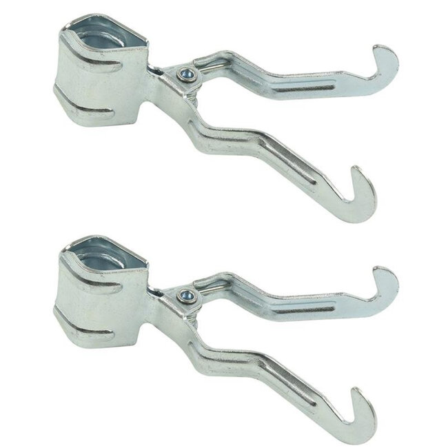 ProPlus Klemkleerhaak voor tentstok - metaal - maximale opening 36 mm - 2 stuks