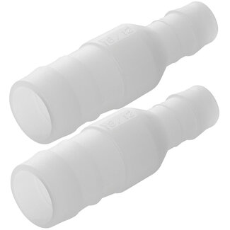 Pro Plus Slangreduceerstuk Recht - Ø 19 x 12 mm - Wit - 2 stuks