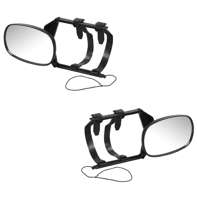 ProPlus Universele caravanspiegel - Basic - Links en rechts - Zwart - Set van 2