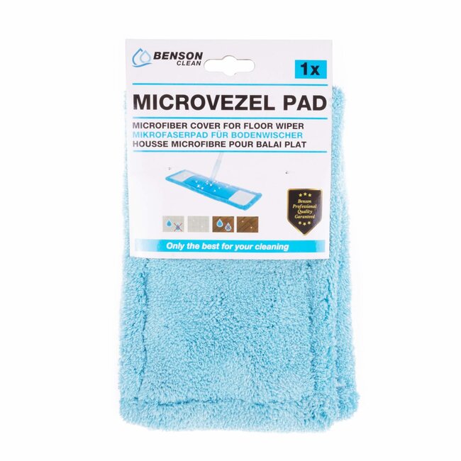 Benson Microvezeldoek voor vloerwisser - droog en nat gebruik - 45 x 15 cm - zonder schoonmaakmiddelen