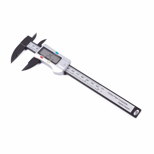 Benson Digitale carbon schuifmaat - nauwkeurig tot 0.2 mm - 150 mm - zwart