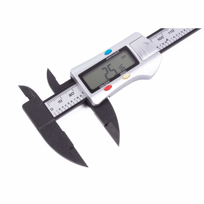 Benson Digitale carbon schuifmaat - nauwkeurig tot 0.2 mm - 150 mm - zwart