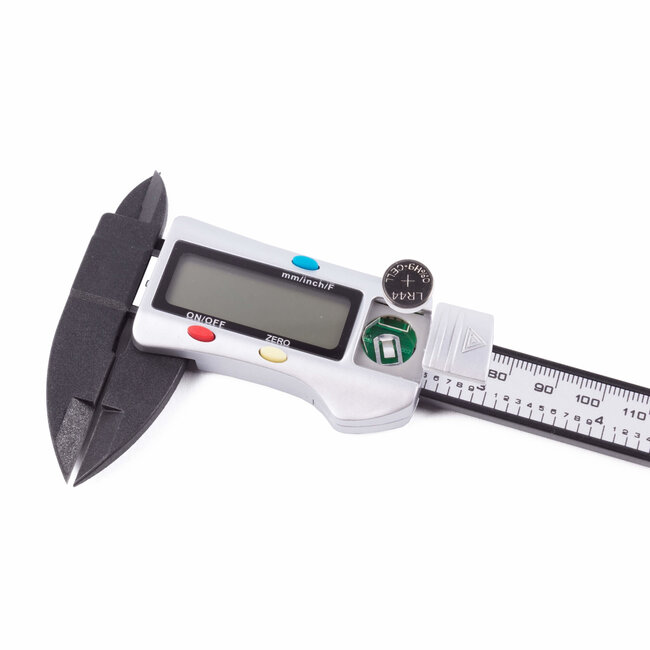 Benson Digitale carbon schuifmaat - nauwkeurig tot 0.2 mm - 150 mm - zwart