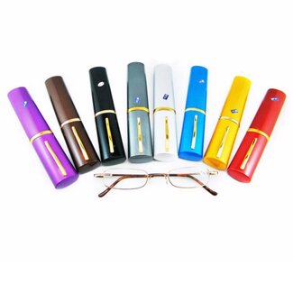 Benson Leesbril met metalen montuur - Inclusief stevige aluminium koker - Sterkte +3.50