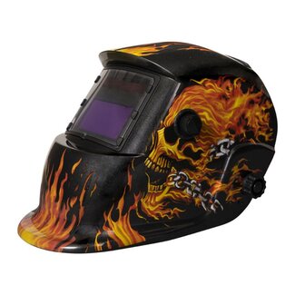 Topgear Automatische Lashelm - Vlammen - Flame Skull