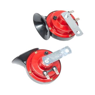 Topgear Luchthoorn Set - 60 DB - 2 Tonig - Rood - 2 stuks