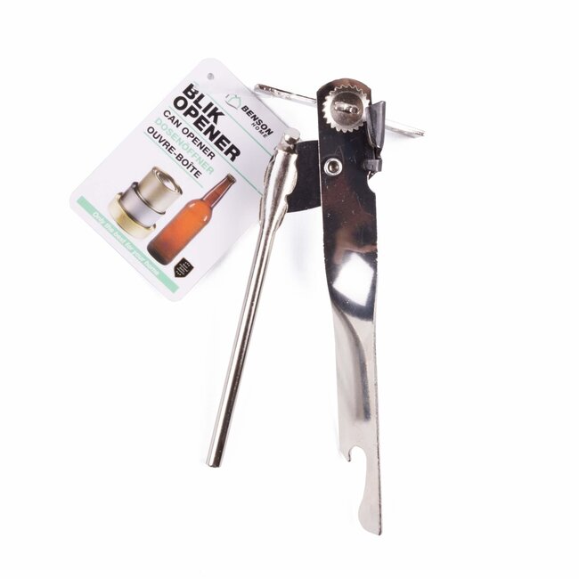 Benson 2-in-1 blik- en flesopener - roestvrij staal - zilver