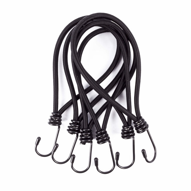 Benson Set spanelastieken met haak - 20 cm - maximale rek 50% - 6 stuks