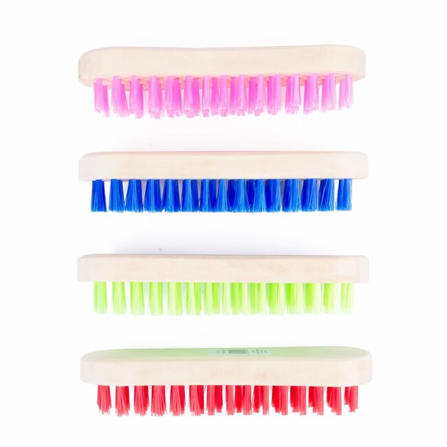 Benson Houten schrobborstel - kleurrijk - duurzaam - 16 cm - per stuk