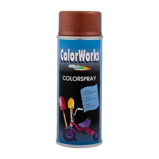 ColorWorks Verf Spuitbus - Spuitlak - Hoogglans Koper - 400 ml