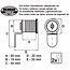 Benson Kantelslot - Lockerslot - Inclusief 2 sleutels - 18 x 20 mm - Veilig en betrouwbaar