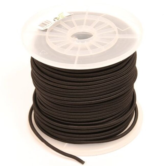 Topgear Elastiek 6 mm - Weerbestendig - Zwart - Prijs per meter