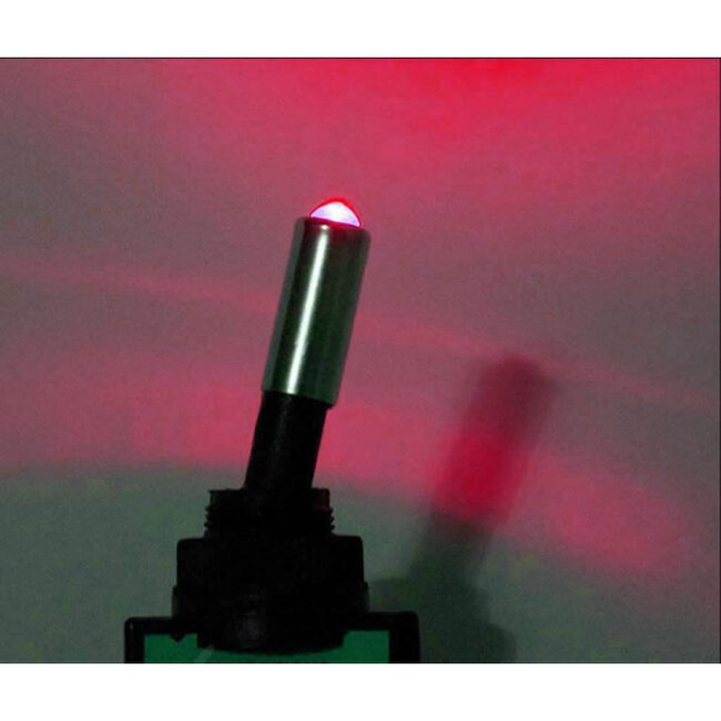 ProPlus LED tuimelschakelaar - 12 x 27 mm - 12V - Max. 20A - Rood