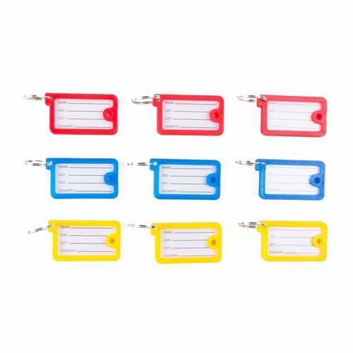 Benson Sleutellabels - Rechthoek - 4.5 x 2.5 cm - 9 stuks Benson Sleutellabels - Rechthoek - 4.5 x 2.5 cm - 9 stuks