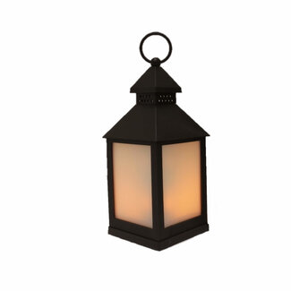 Benson Lantaarn met realistisch vlammen-effect - 24 LED's - 10,5 x 24 cm - zwart Benson Lantaarn met realistisch vlammen-effect - 24 LED's - 10,5 x 24 cm - zwart