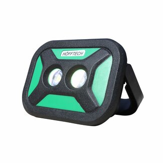 Hofftech Krachtige oplaadbare bouwlamp - 10W - IPX5 - met magneethandvat - 16 x 10 x 4,5 cm