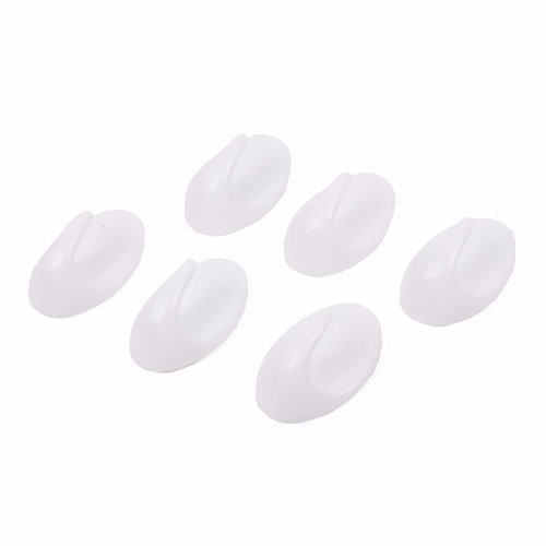 Benson Handdoekhaken - Zelfklevend - Wit - 6 stuks Benson Handdoekhaken - Zelfklevend - Wit - 6 stuks