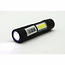 Hofftech Mini zaklamp met clip - LED + COB - 240 lumen - zwart - 92 mm