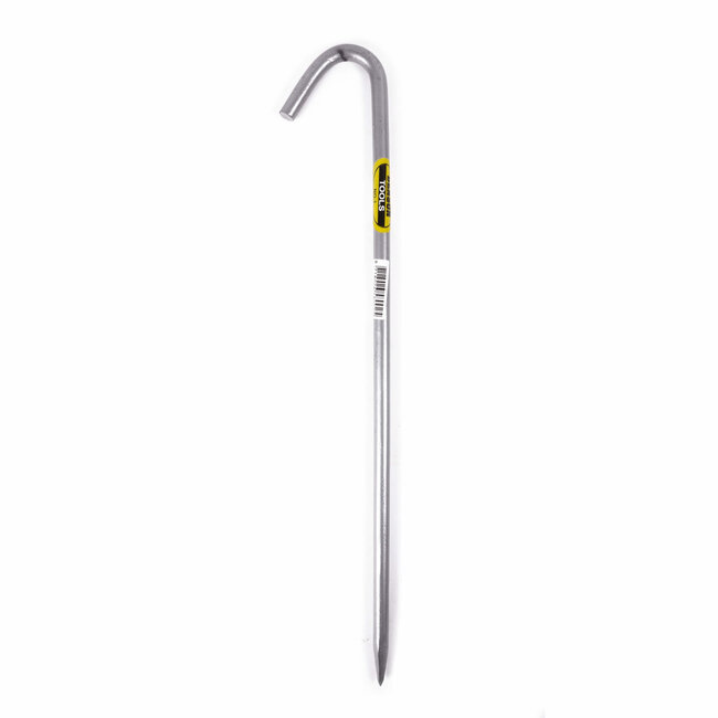 Benson Stevige grondpen - koolstofstaal - gebogen - 420 mm x 11 mm - zilver