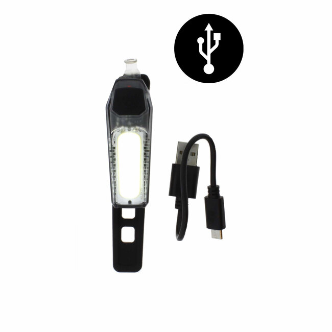 Benson Fietslamp - USB oplaadbaar - COB LED - 80 lumen - Wit