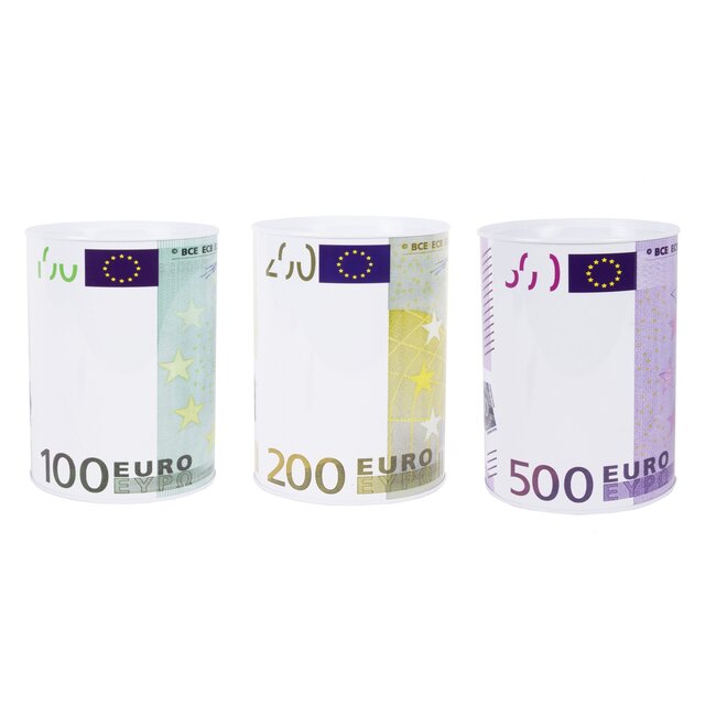 Benson Verrassingsspaarpot - Eurobiljetten - Metaal - 20 x 14,5 cm