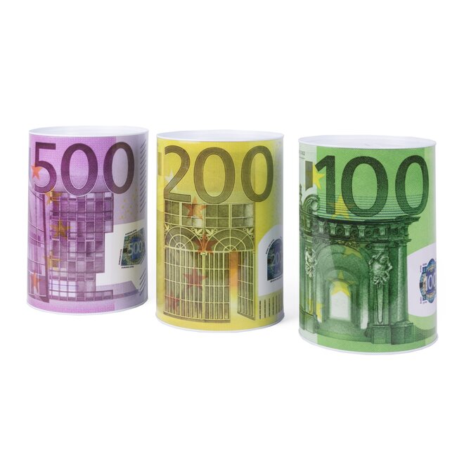 Benson Verrassingsspaarpot - Eurobiljetten - Metaal - 20 x 14,5 cm