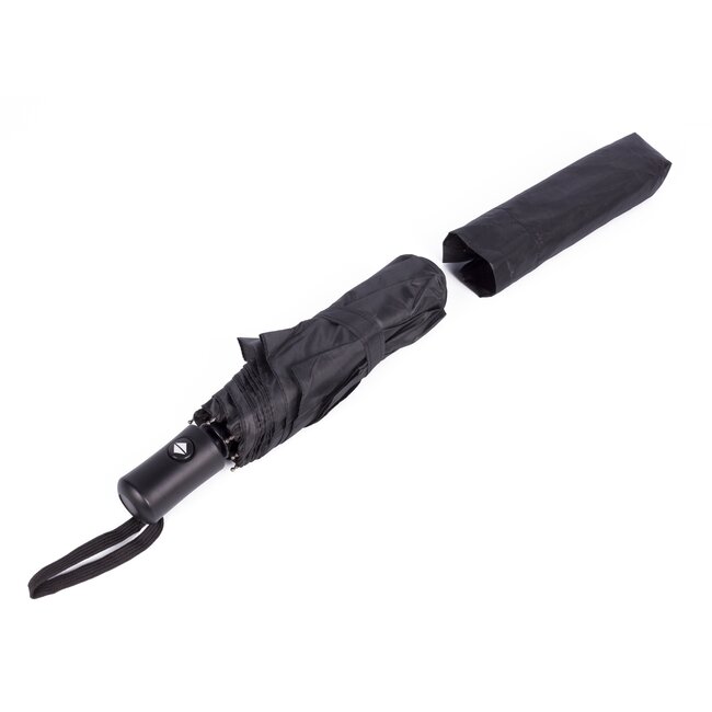 Benson Mini paraplu - zwart - regenboog accenten - 95 cm - set van 12