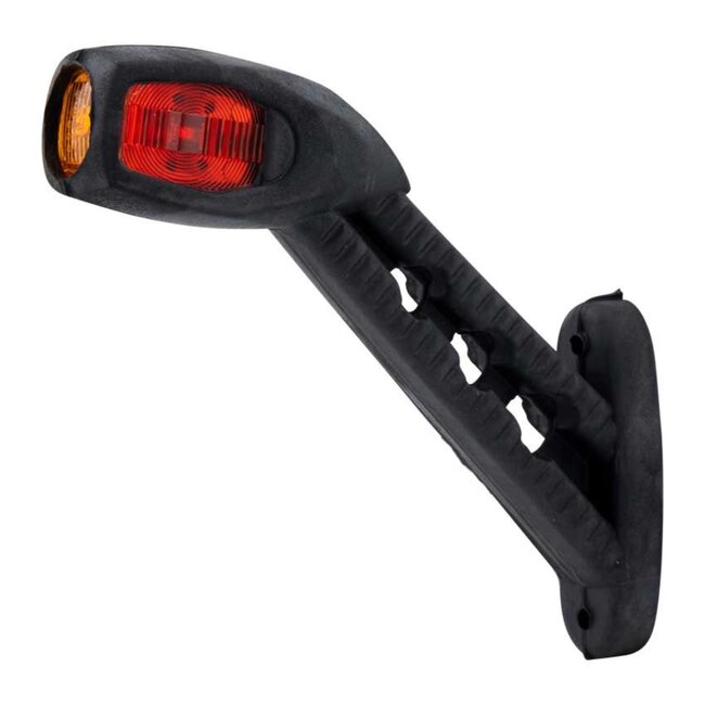 Topgear LED Breedtelamp - Rubber Schuine Positie Lamp 45 Graden Rood /Wit/Oranje - Links