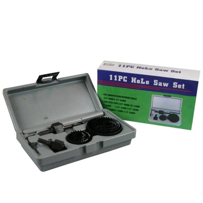 Topgear Gatenzaagset - 11-delig - Voor Hout en Metaal - Inclusief Opbergkoffer