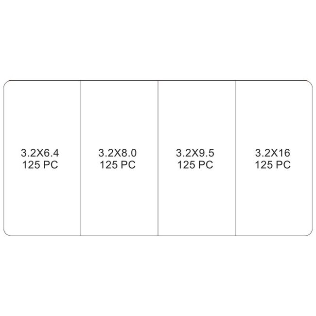 Topgear Blindklinknagels - 500-delige set - Gehard staal en aluminium - Inclusief assortimentsbox