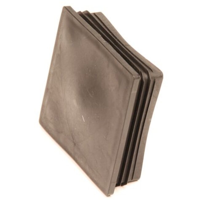 Topgear Vierkante insteekdop - 80x80 mm - Zwart - PE materiaal