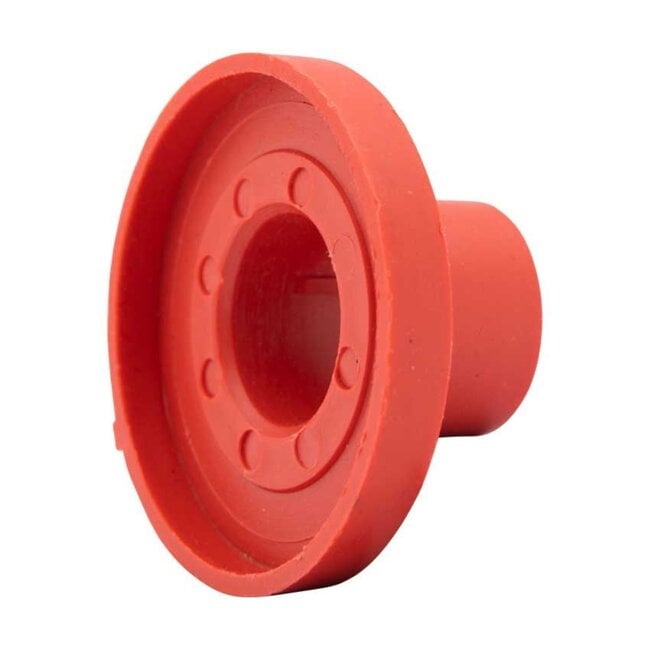 Topgear Rood stofkapje voor kruiwagenas - 13 cm - korte as - duurzaam ontwerp