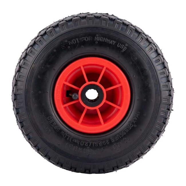 Tarsus Reserve transportwielen - kunststof velg - luchtband - 260 mm - rood - set van 2 - voor steekwagens en kruiwagens