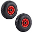 Tarsus Reserve transportwielen - kunststof velg - luchtband - 260 mm - rood - set van 2 - voor steekwagens en kruiwagens