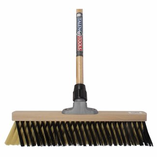 Talen Tools X Bezem 40 cm met 150 cm Steel - Crème/Zwart, Perfect voor Gladde Vloeren