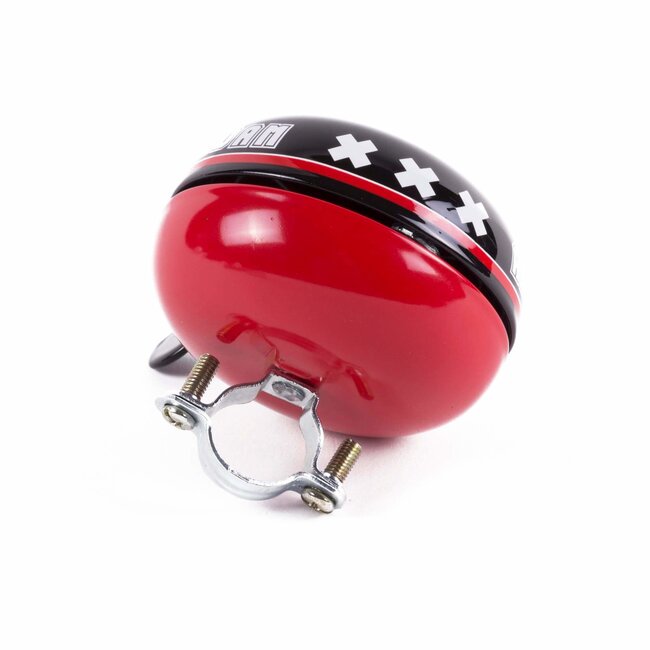 Benson Fietsbel - Ding-Dong geluid - Ø80 mm - Zwart met Amsterdamse vlag