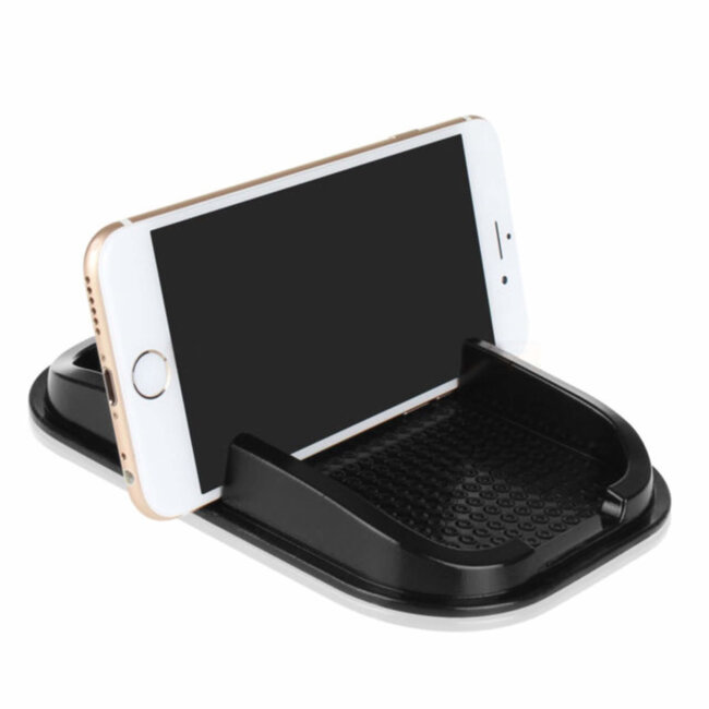 Benson Antislip pad voor smartphone - opstaande rand - 186 x 112 x 20 mm - zwart