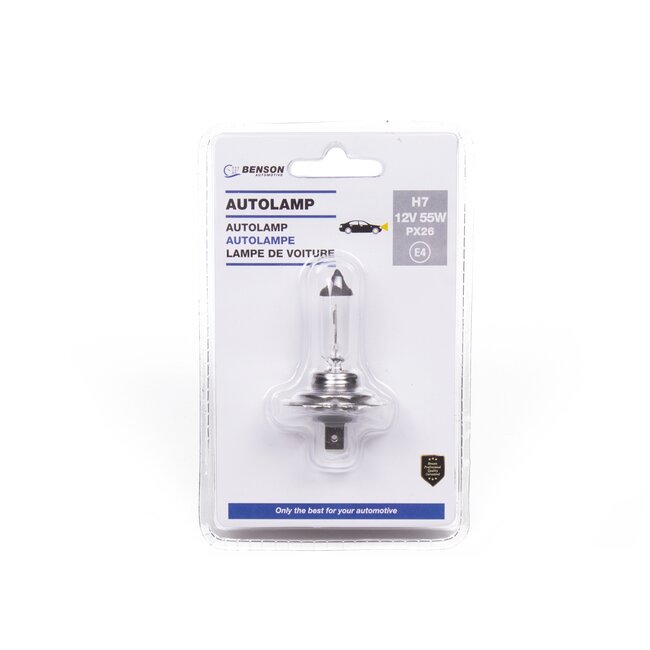Benson Autolamp H7 - 55 Watt - 12 Volt - Groot licht, dimlicht en mistverlichting