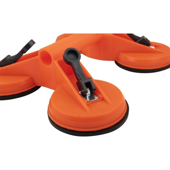 Topgear Vierkoppige zuignap - sterke hechting - 130 kg tillast - individuele vacuümhendels