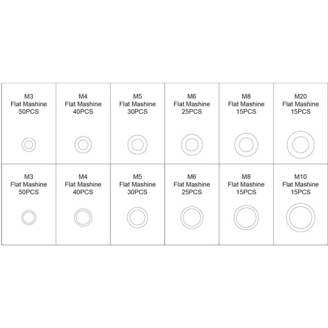 Topgear Ringen Assortiment - Breed- en Veerringen - 350 stuks - Diverse Maten