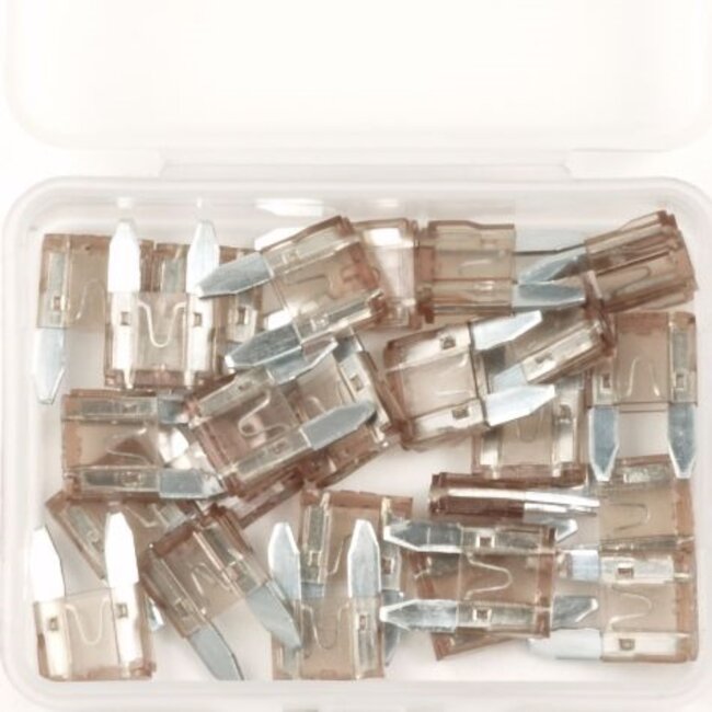 Topgear Mini steekzekeringen - 7,5 ampère - bruin - 25 stuks